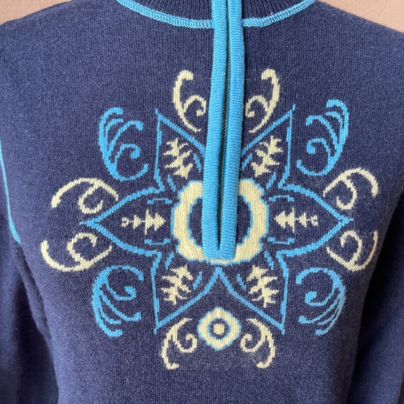 Cabala's Sweater Wool Blend 1/4 zip Cardigan. Blue, Small, Long Sleeve.  NWOT! - Picture 6 of 9